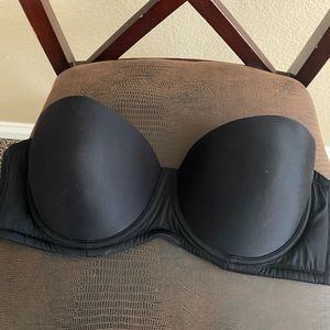 Black Push-up Strapless Bra 34DDD
